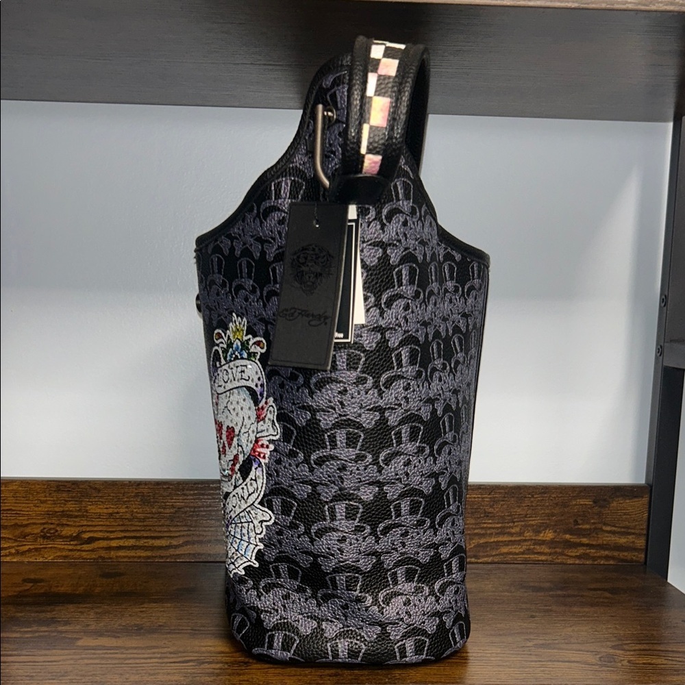 Ed Hardy Black and Red Shoulder Bag - Picture 4 of 11